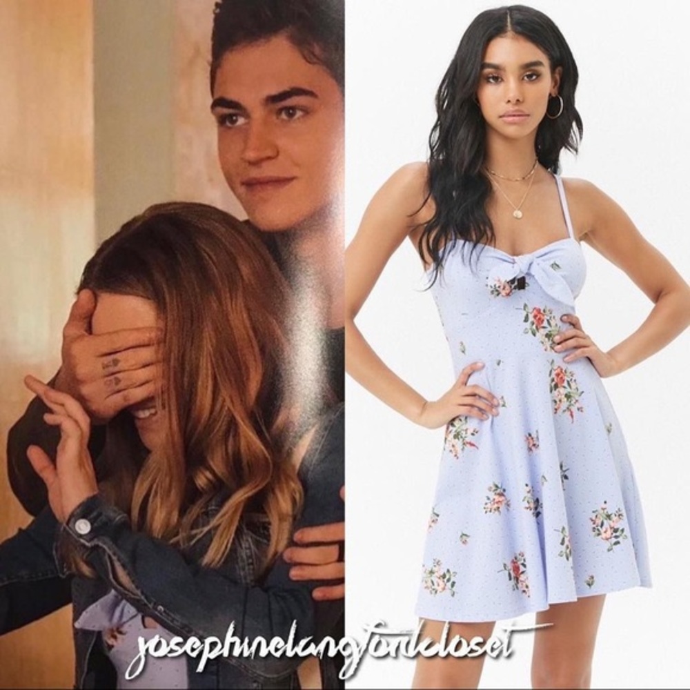 ASO Tessa Young. Forever 21 blue floral dress.